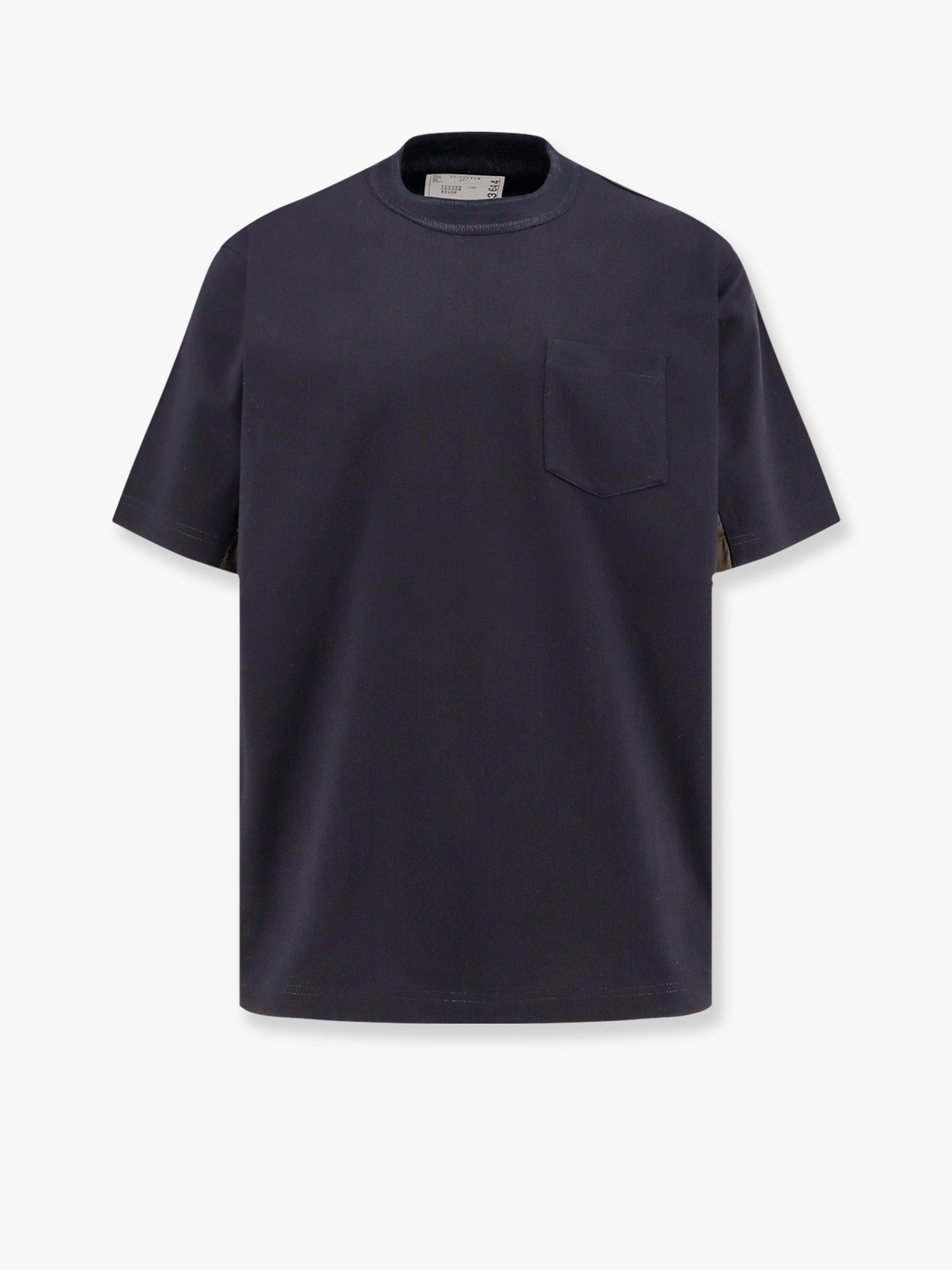 Cotton t-shirt with nylon inserts