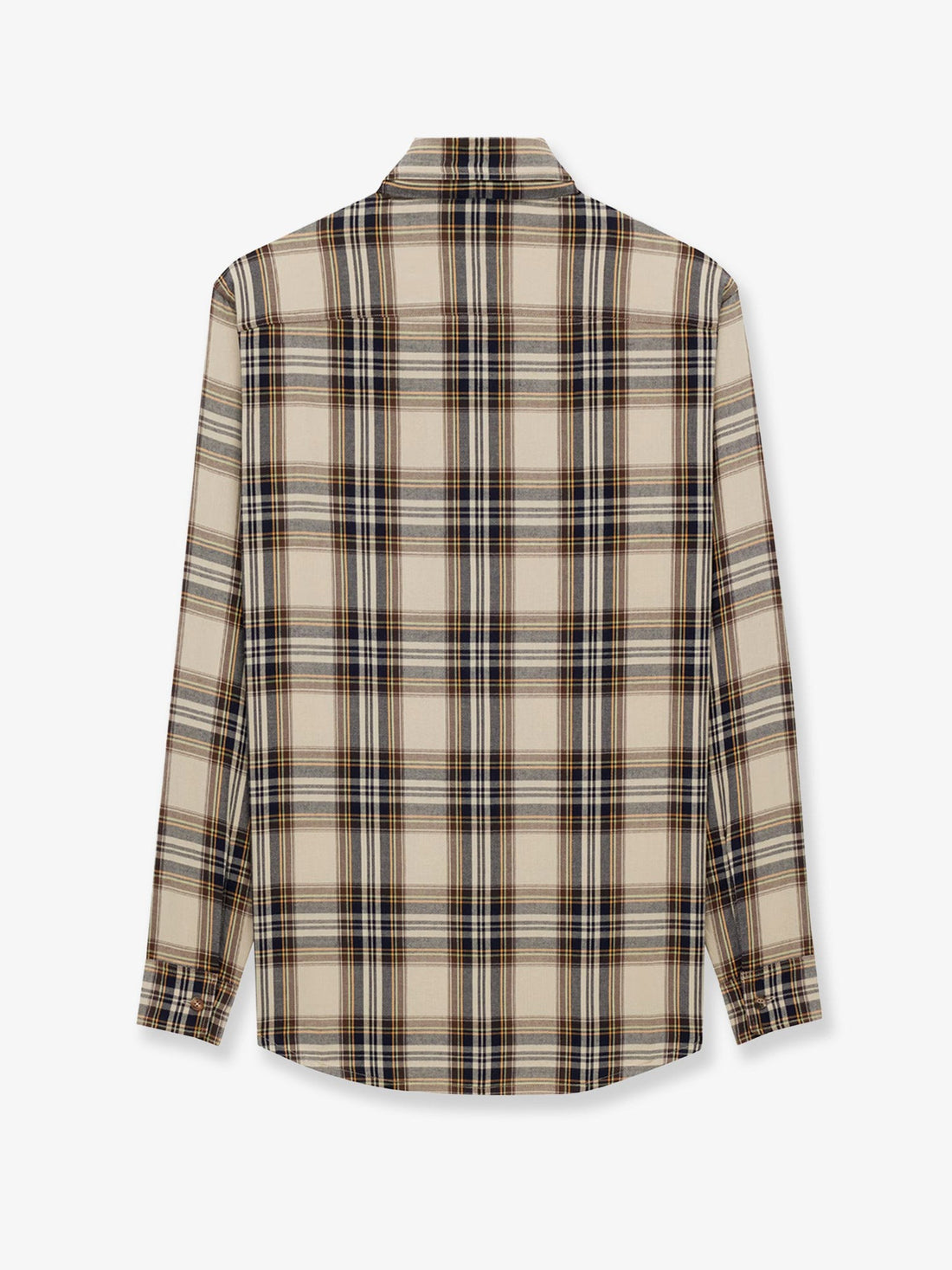 Cotton tartan lavallière shirt