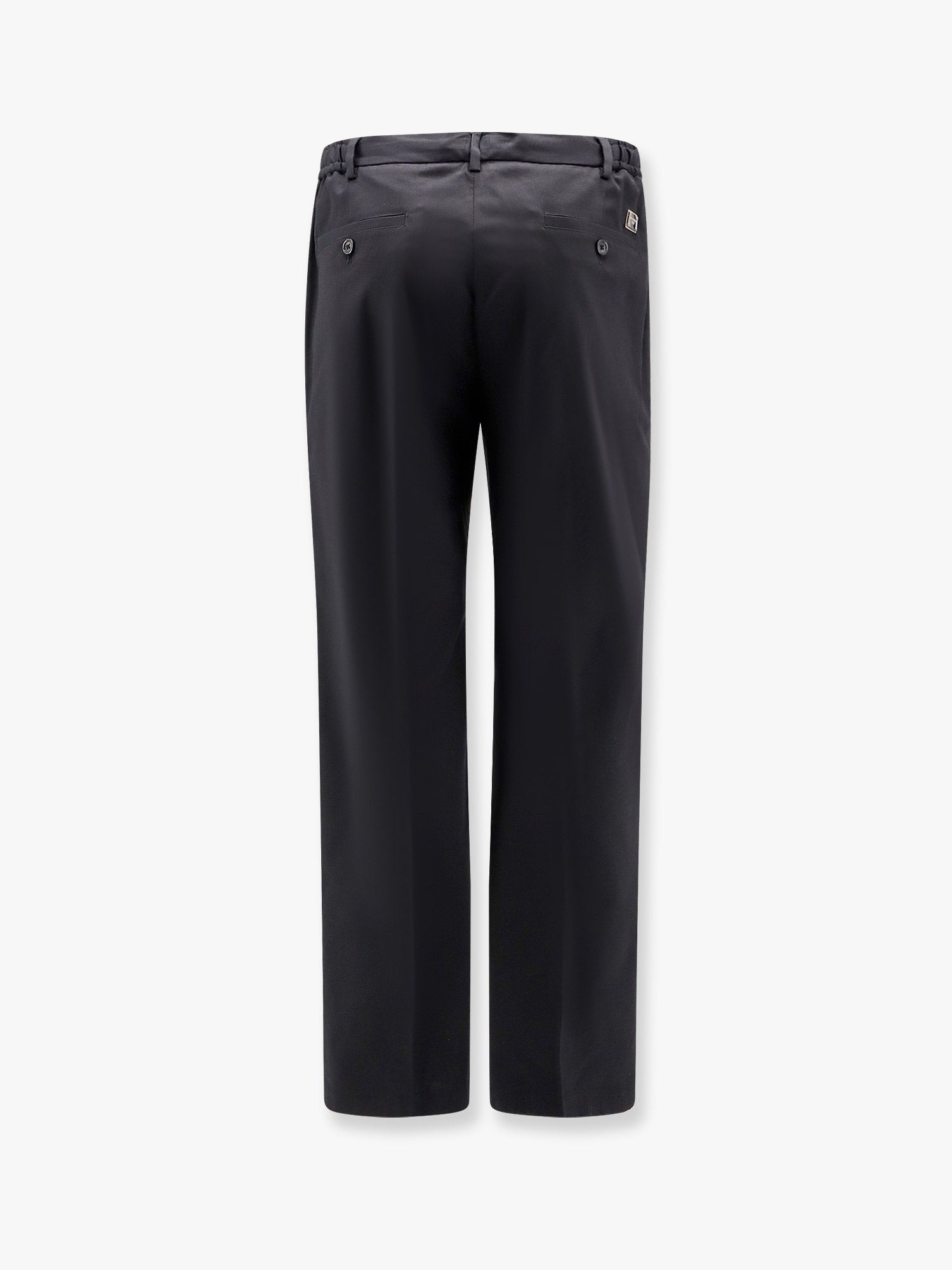 Cotton trouser with elastic inserts and drawstring