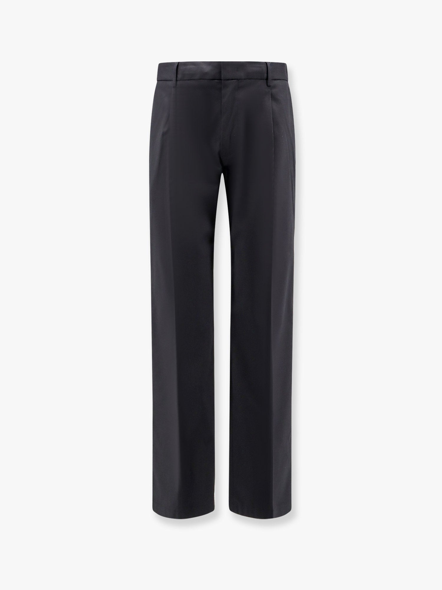Cotton trouser with elastic inserts and drawstring