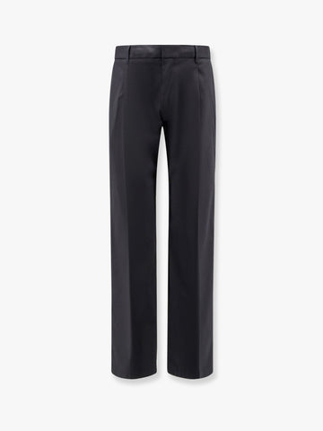 Cotton trouser with elastic inserts and drawstring