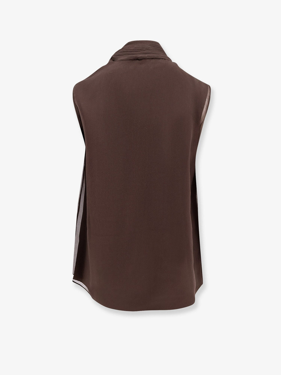 Crispy silk top with lavallière and Monili