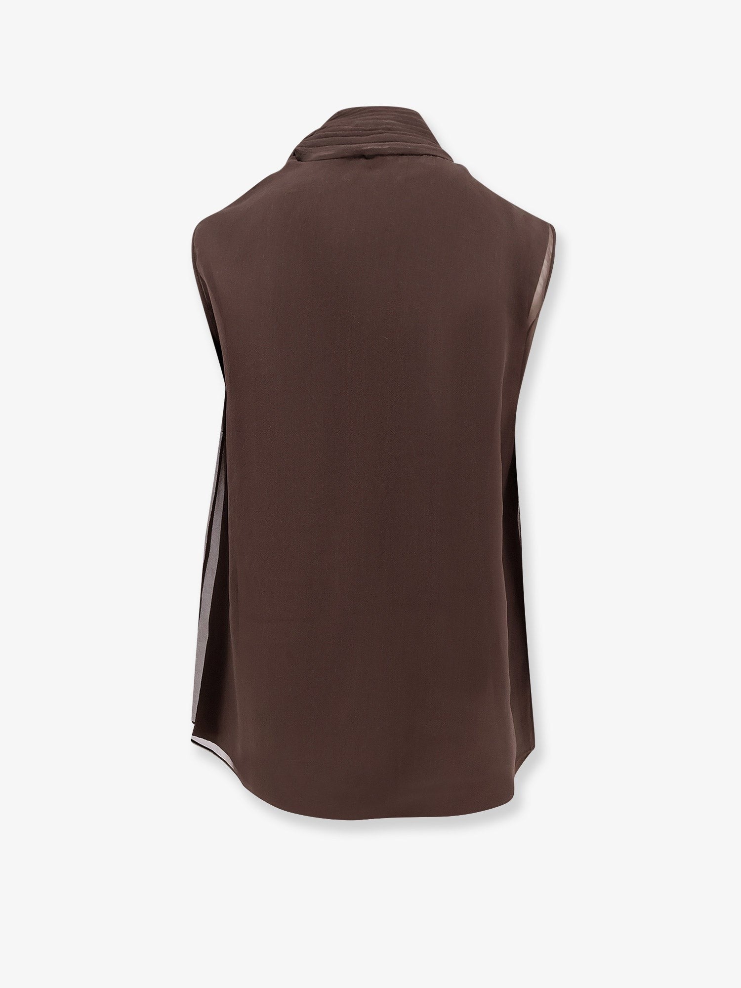 Crispy silk top with lavallière and Monili