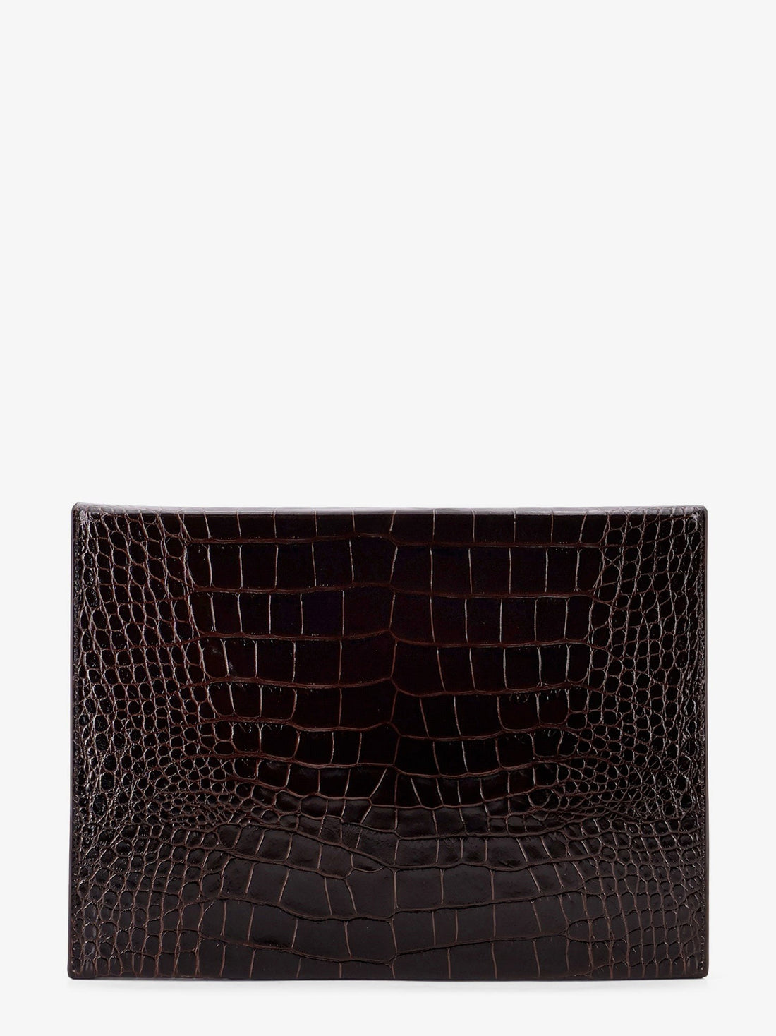 Crocodile-print leather document holder