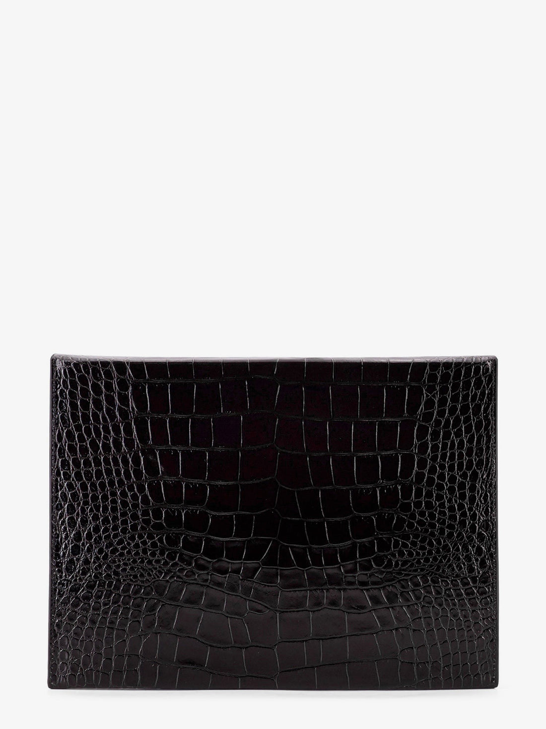Crocodile-print leather document holder