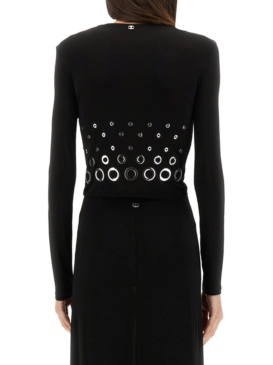 CROPPED TOP WITH EYELETS