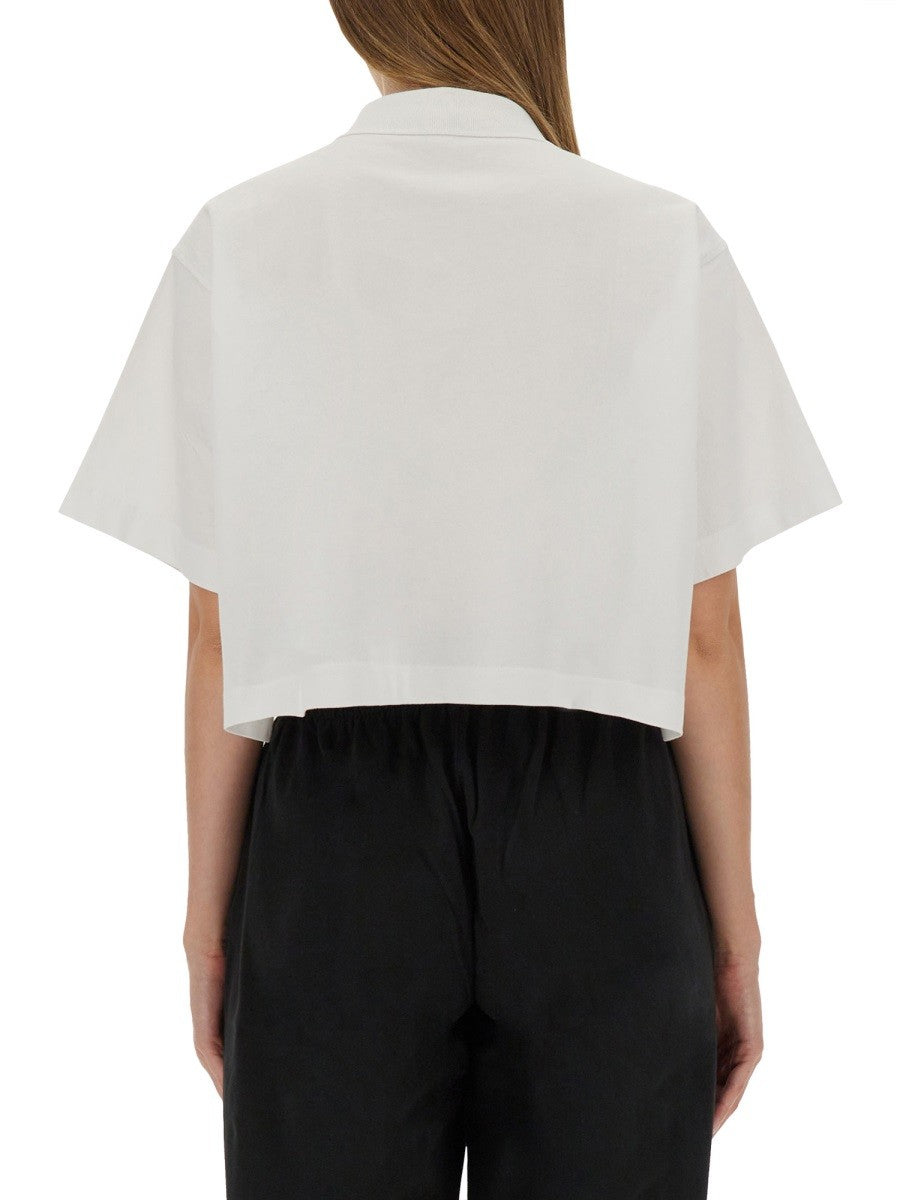 CROPPED JERSEY POLO SHIRT