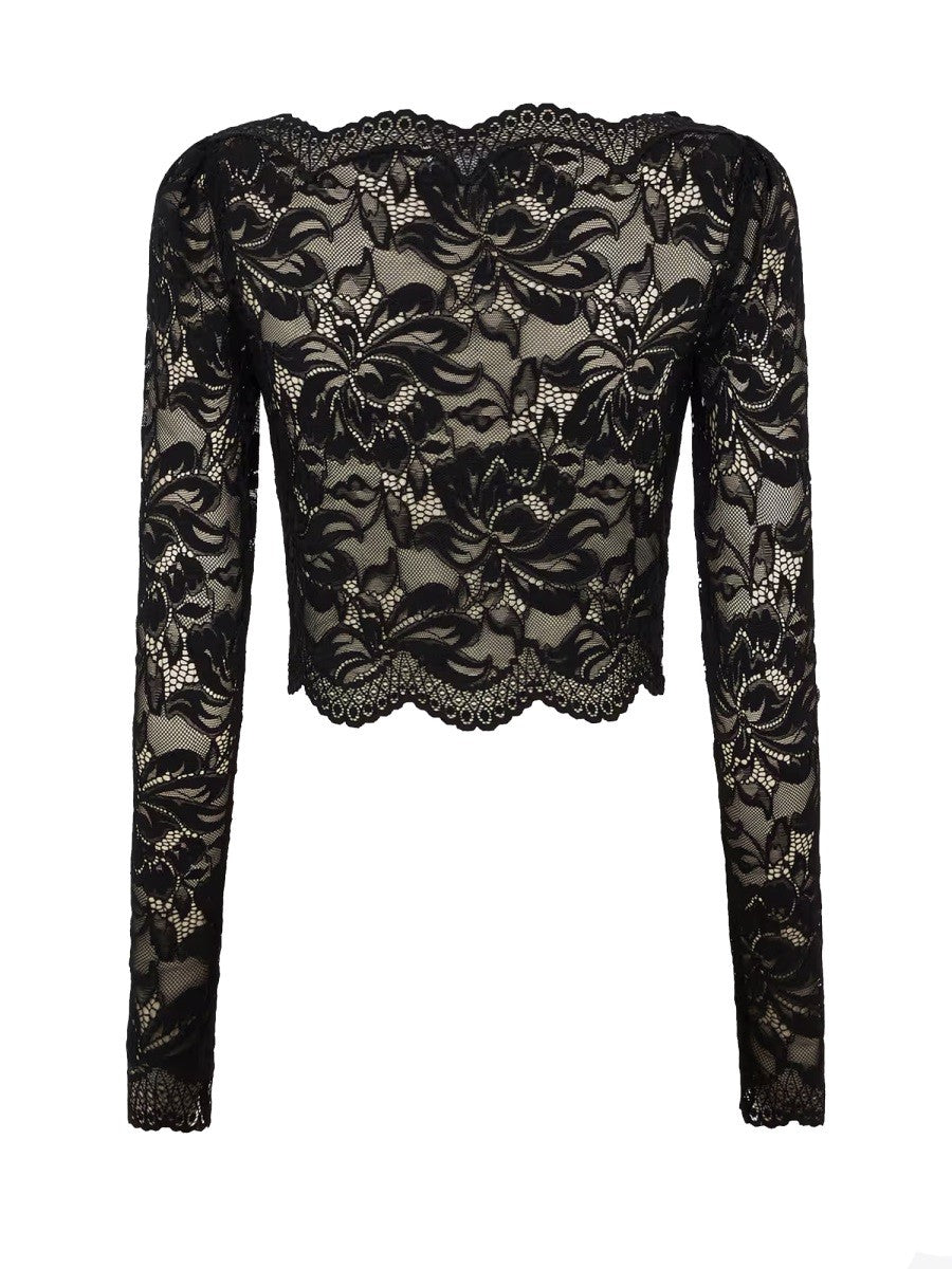 CROPPED LACE TOP