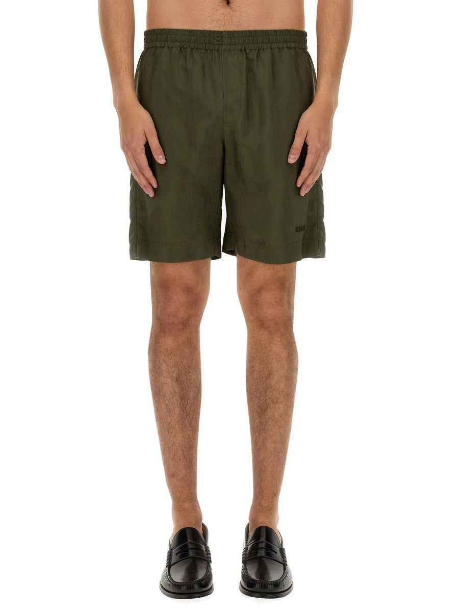 CUPRO BERMUDA SHORTS