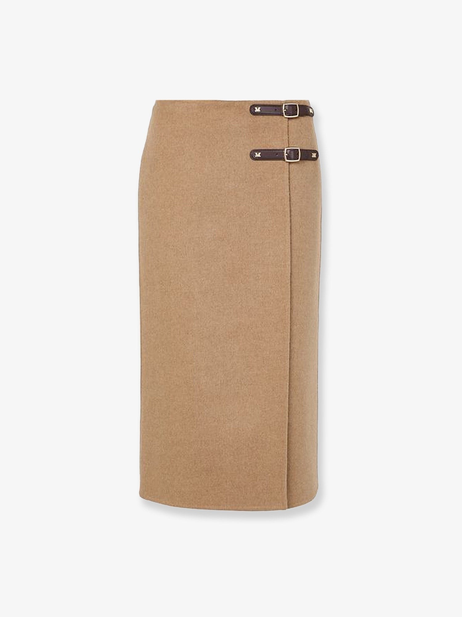 Curzio camel midi skirt