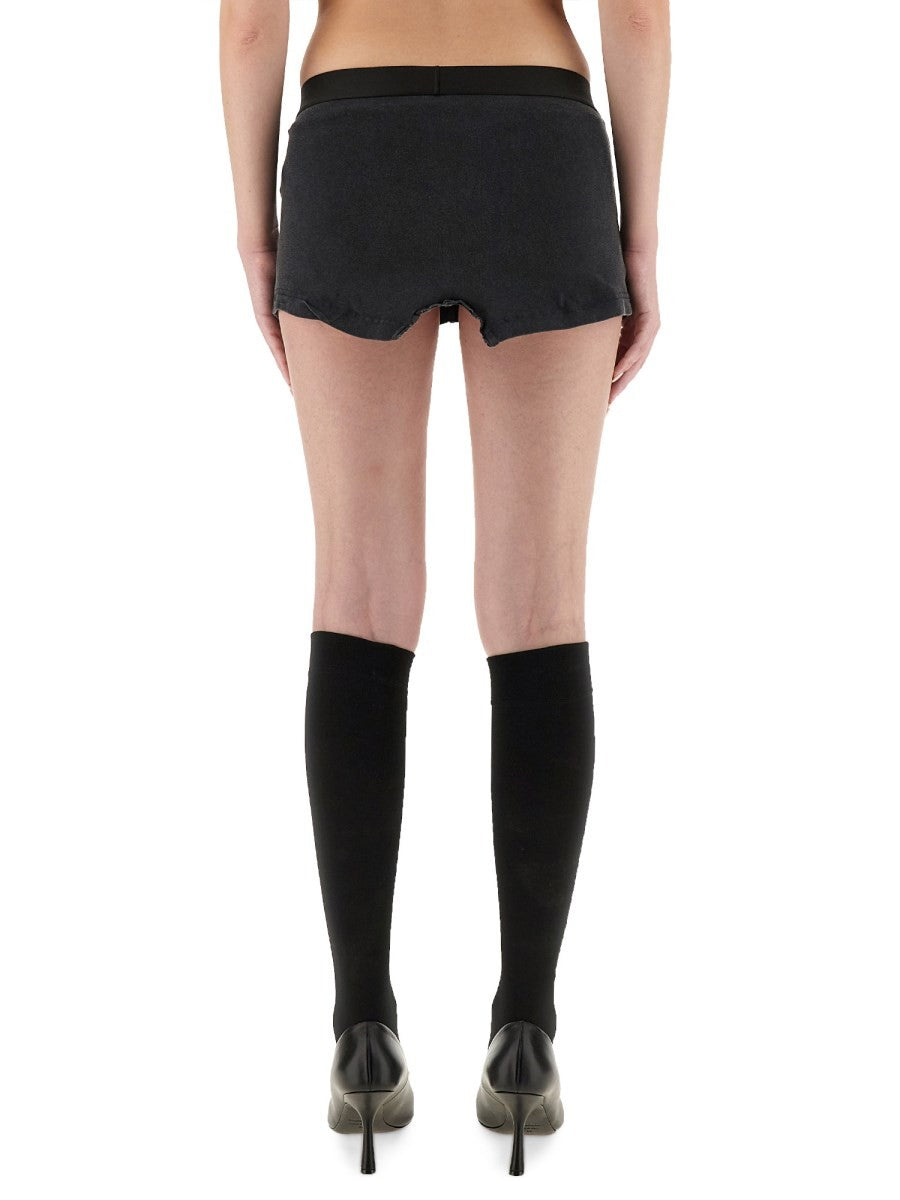 "CUT OFF" BOXER STYLE SKIRT
