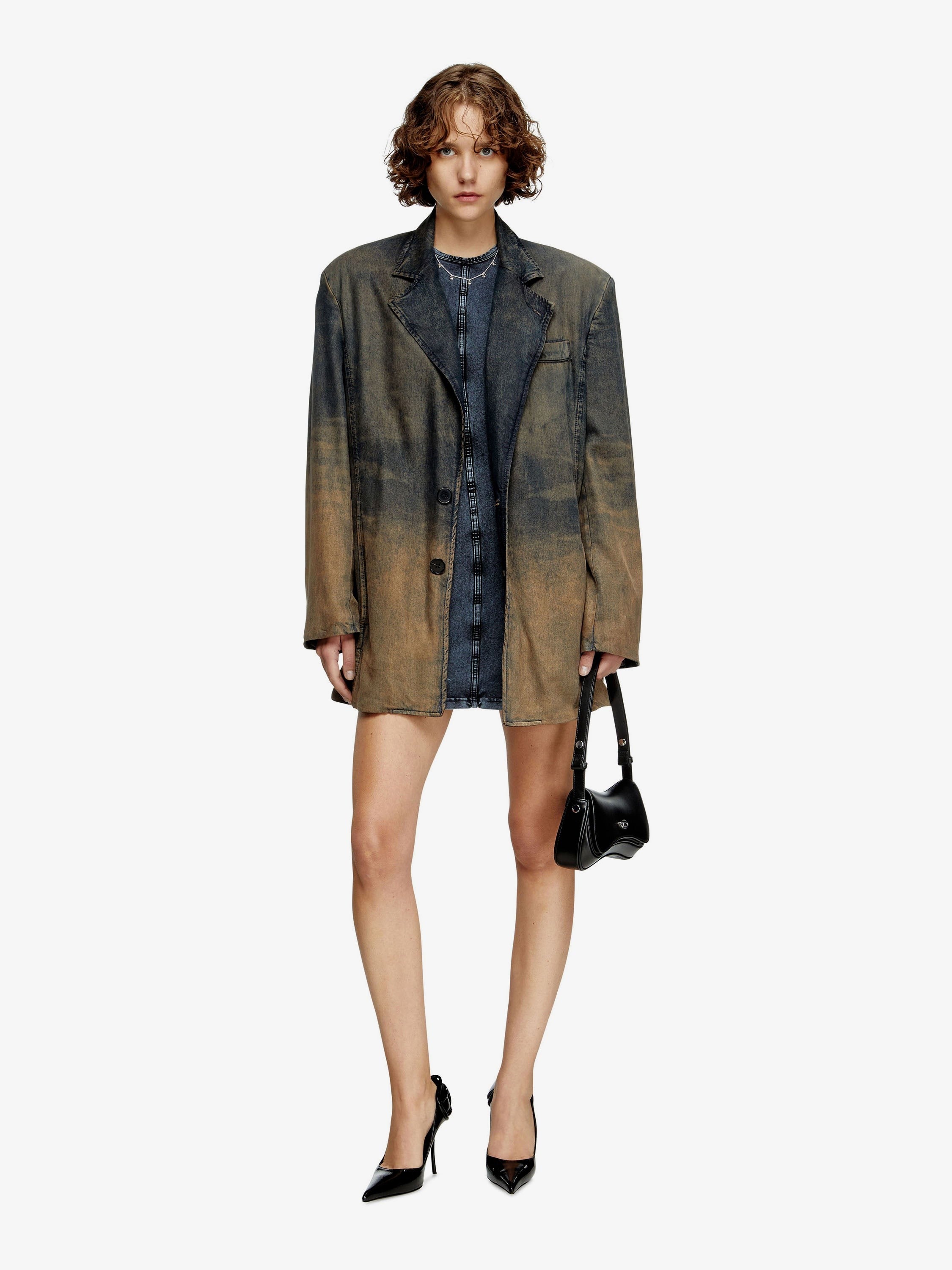 D-Cupsleeves stretch cotton short dress