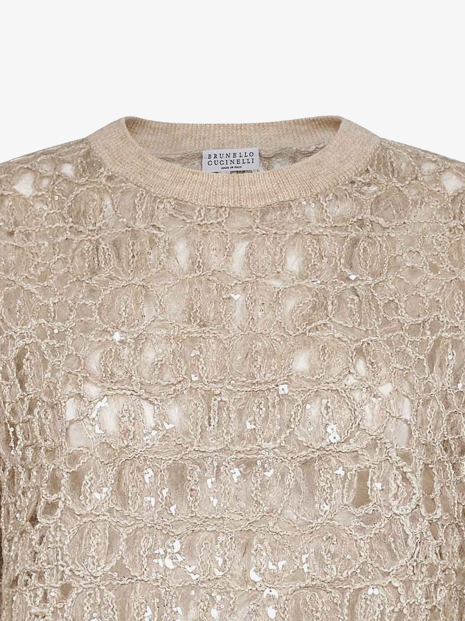 Dazzling mohair, silk and linen sweater