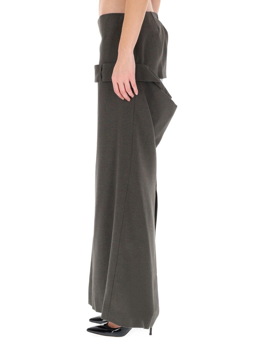 DECONSTRUCTED SKIRT WITH MARTINGALE DETAIL