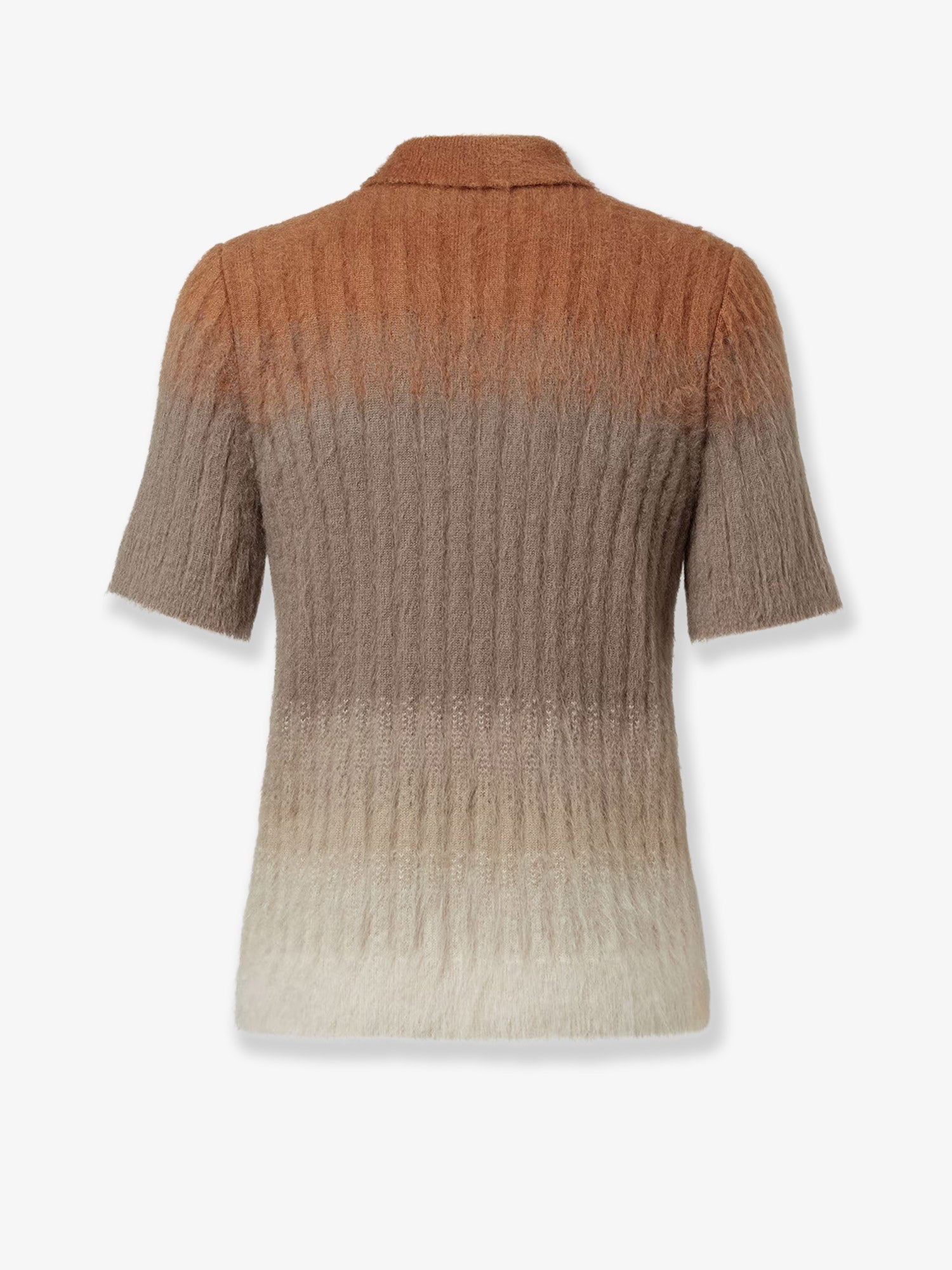 Dégradé mohair and wool polo shirt