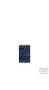 Denim-effect FF Jacquard bi-fold wallet