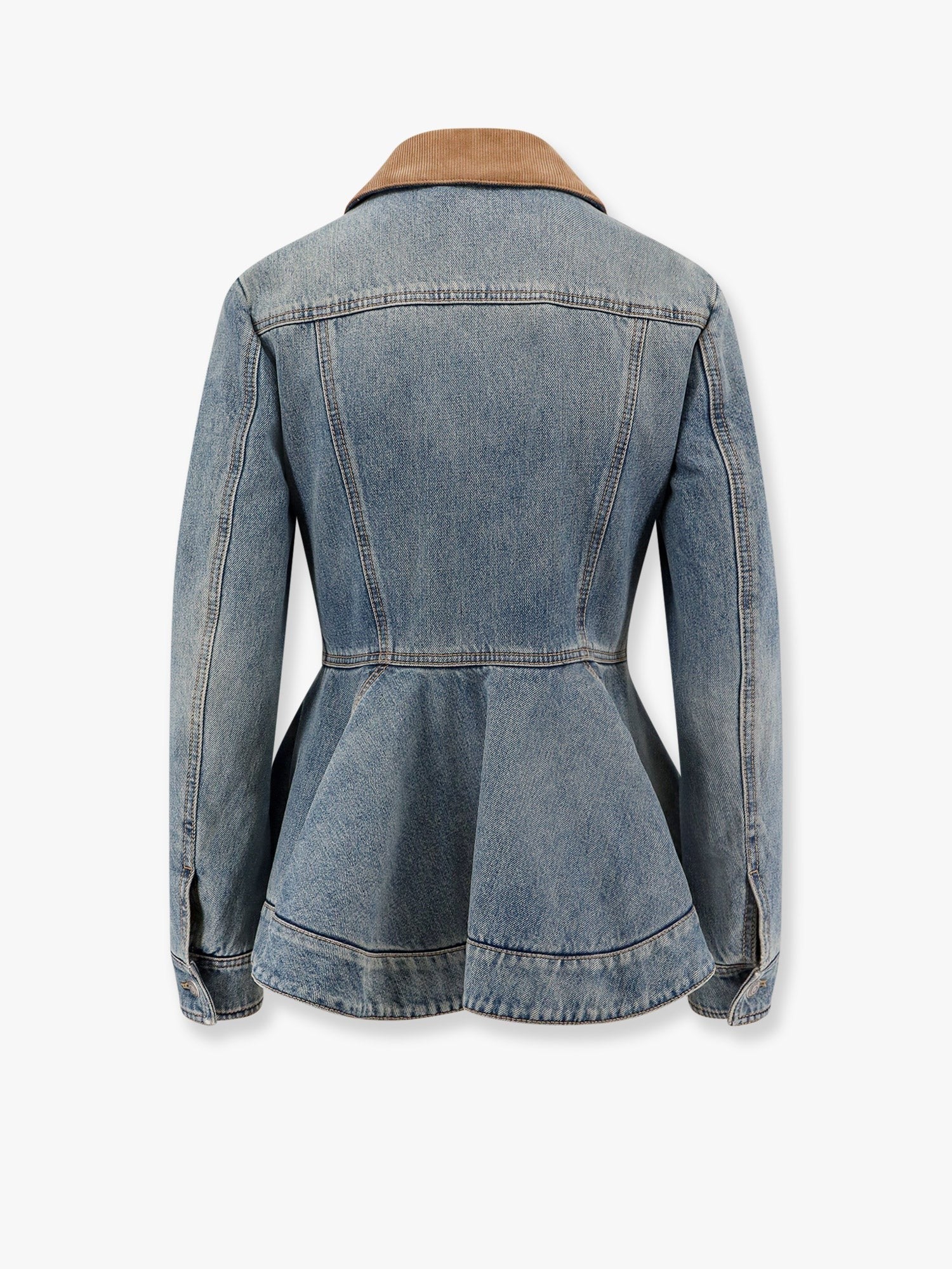 Denim jacket with volant