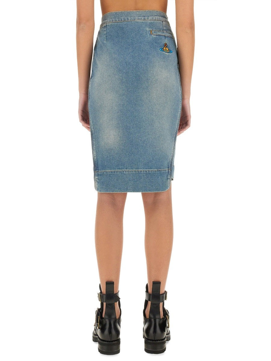 DENIM MIDI SKIRT