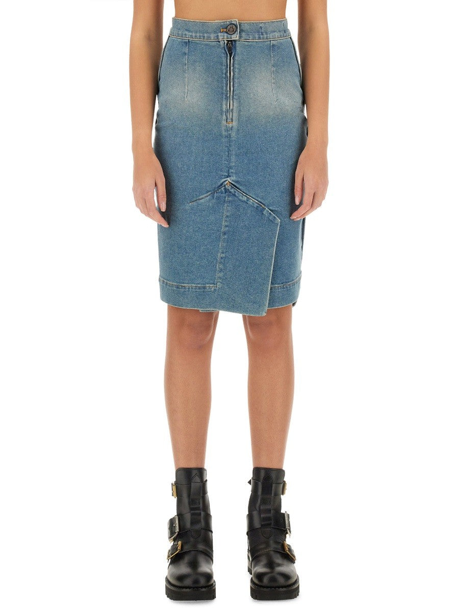 DENIM MIDI SKIRT