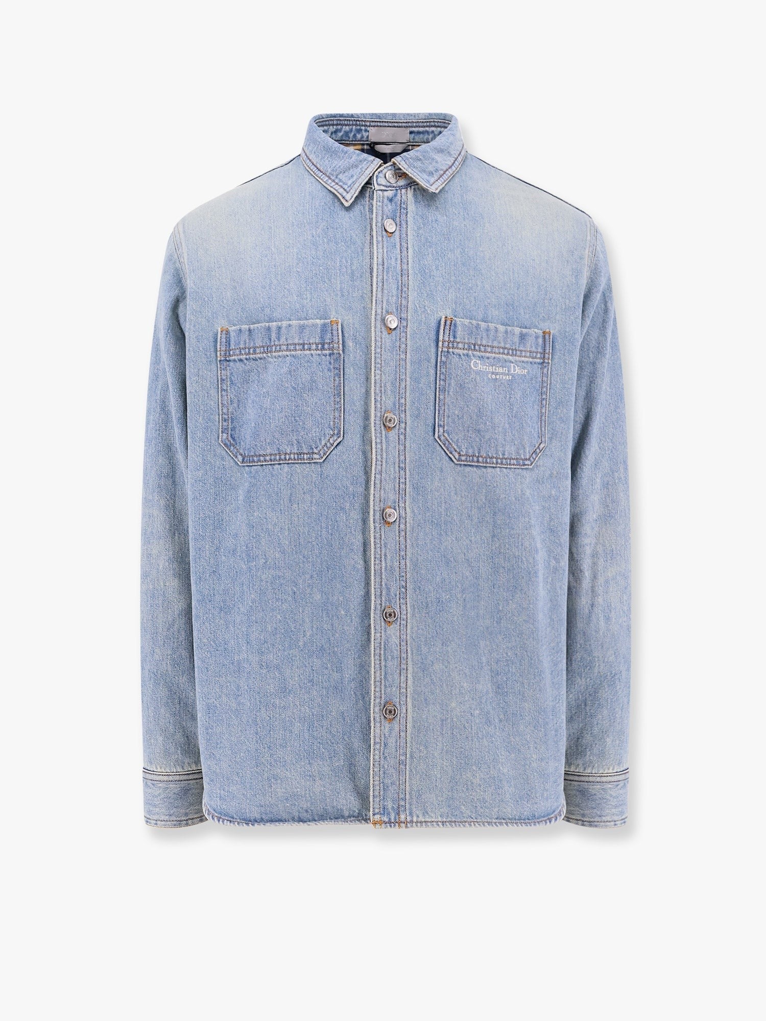 Denim shirt/jacket with madras lining