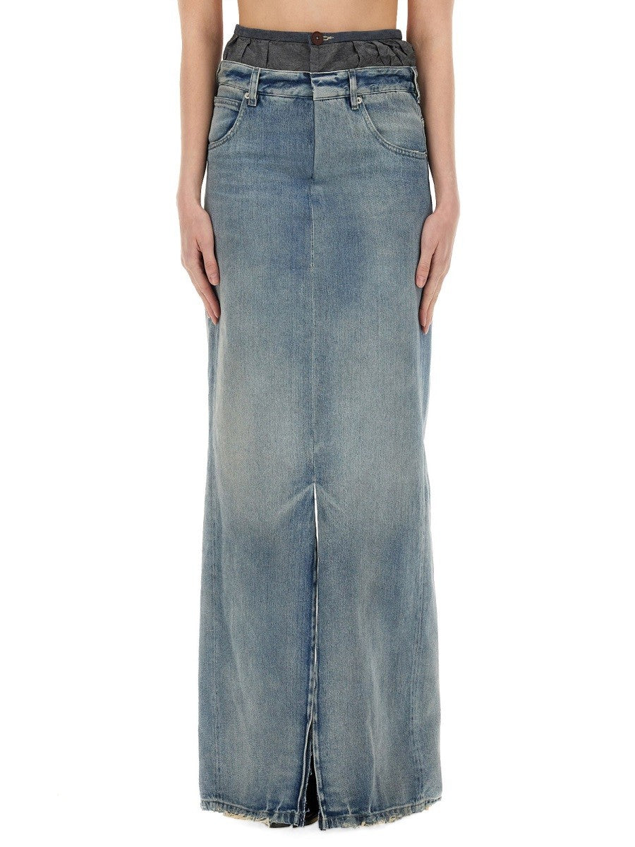 DENIM SKIRT "ANONYMITY OF THE LINING"