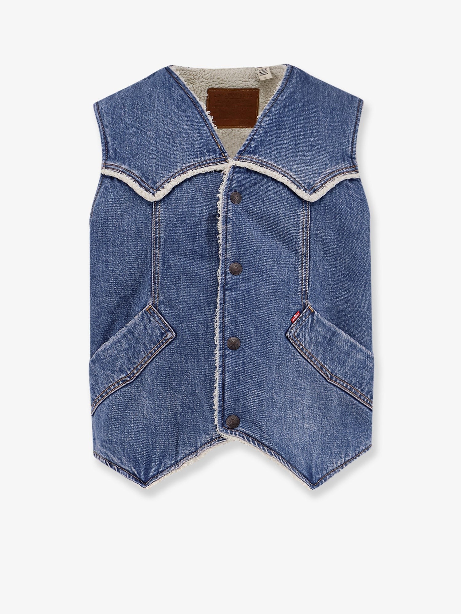 Denim vest with Repreve® lining