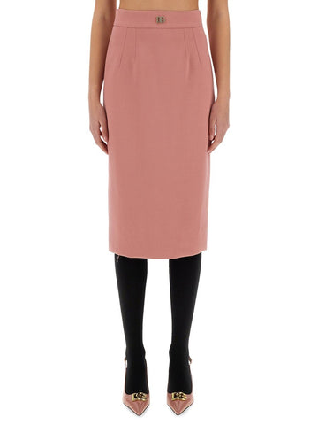 DG LOGO LONGUETTE PENCIL SKIRT
