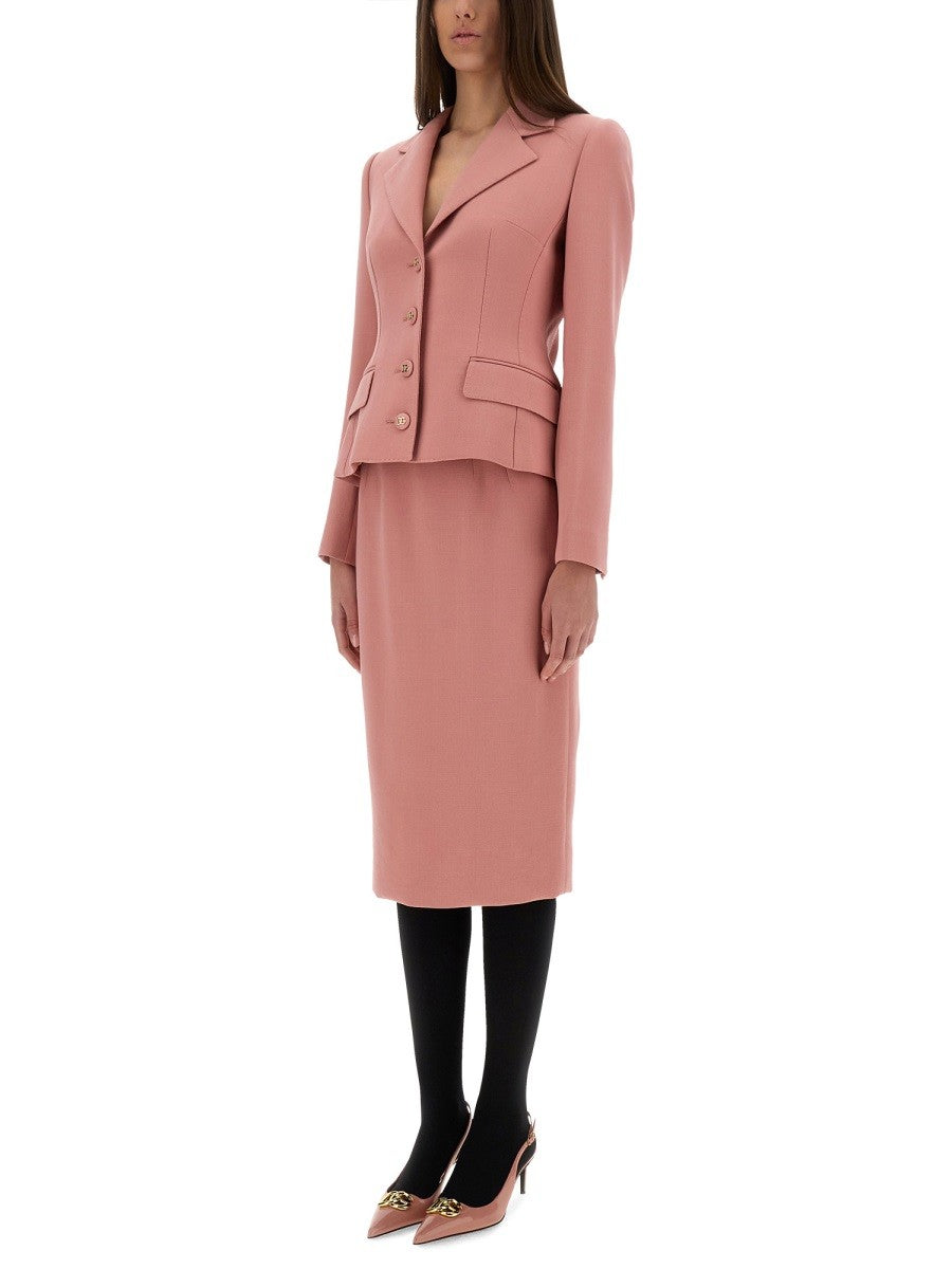 DG LOGO LONGUETTE PENCIL SKIRT