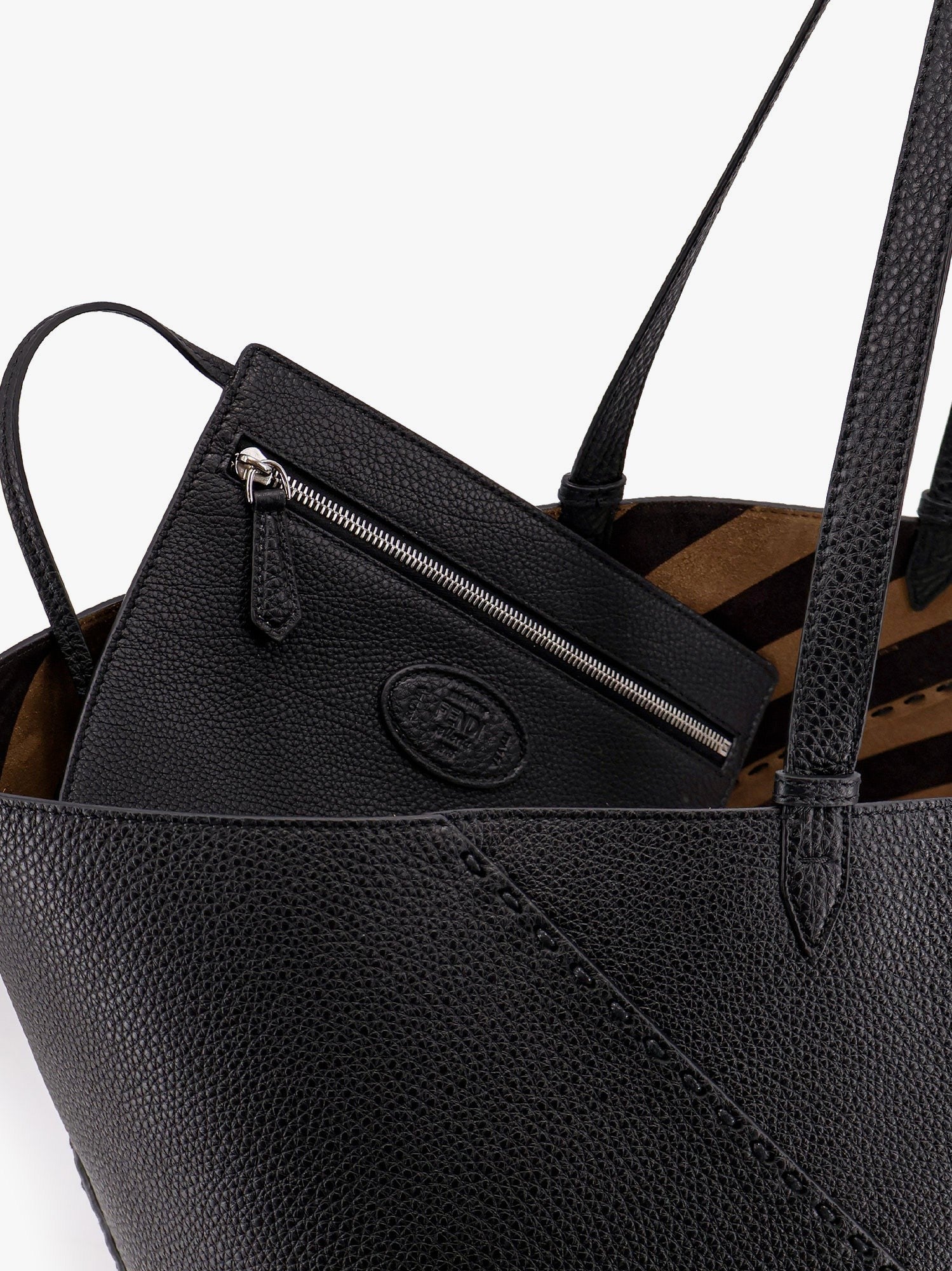 Diagonal selleria large leather shopping bag