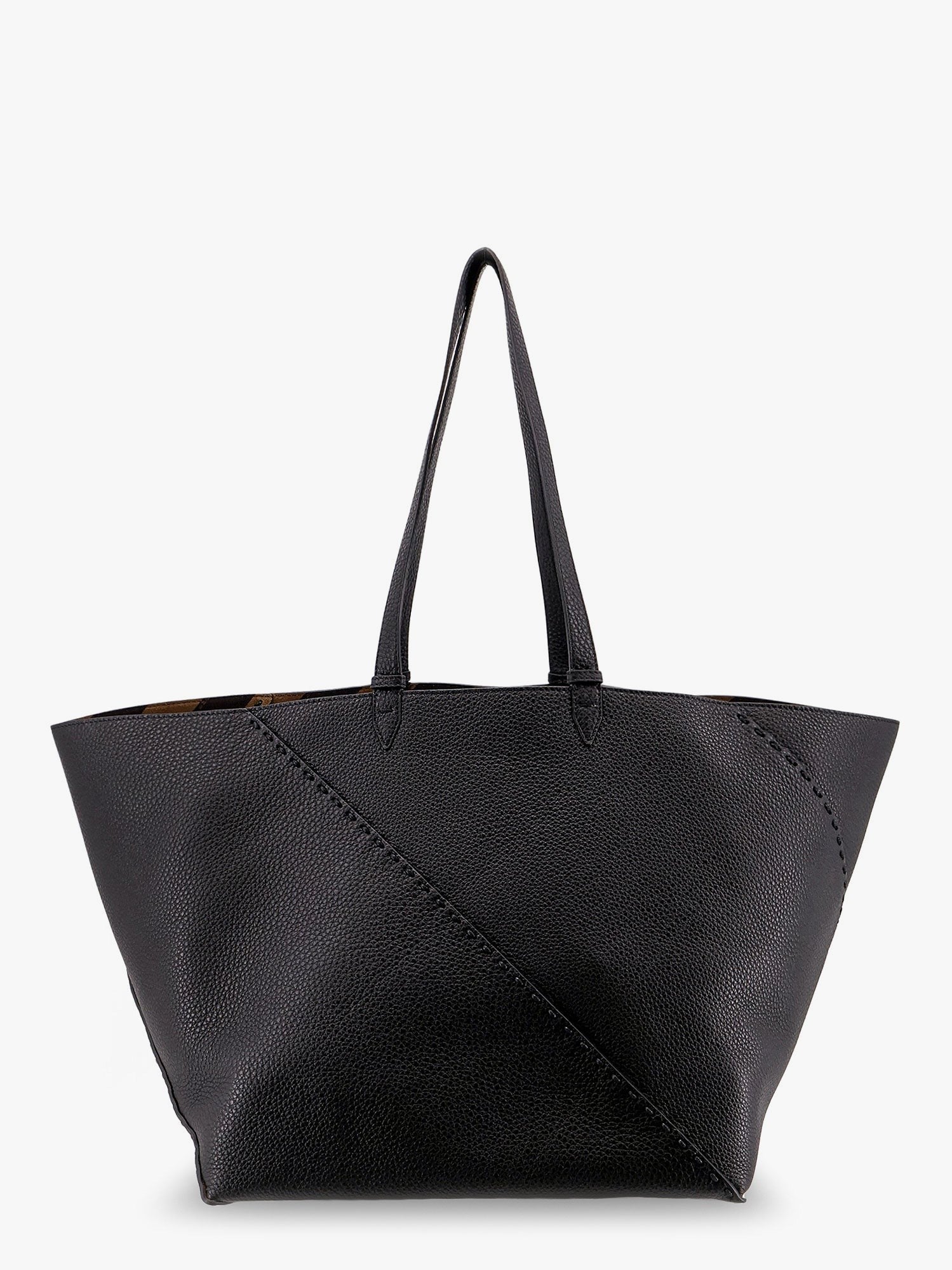 Diagonal selleria large leather shopping bag