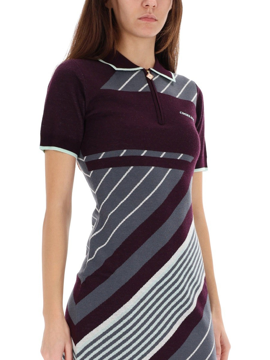 "DIAGONAL" TENNIS POLO DRESS