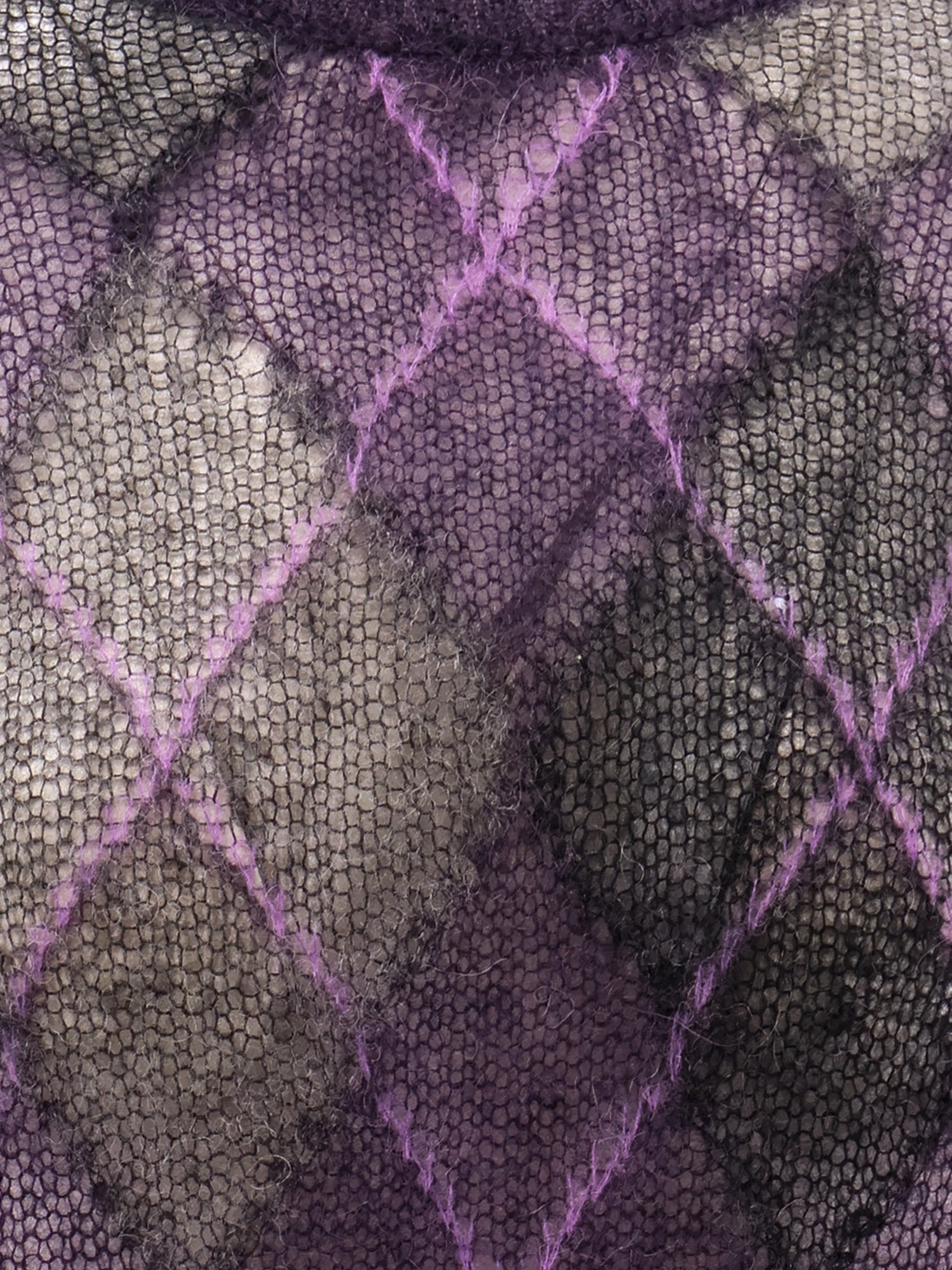 Diamond pattern mohair blend sweater