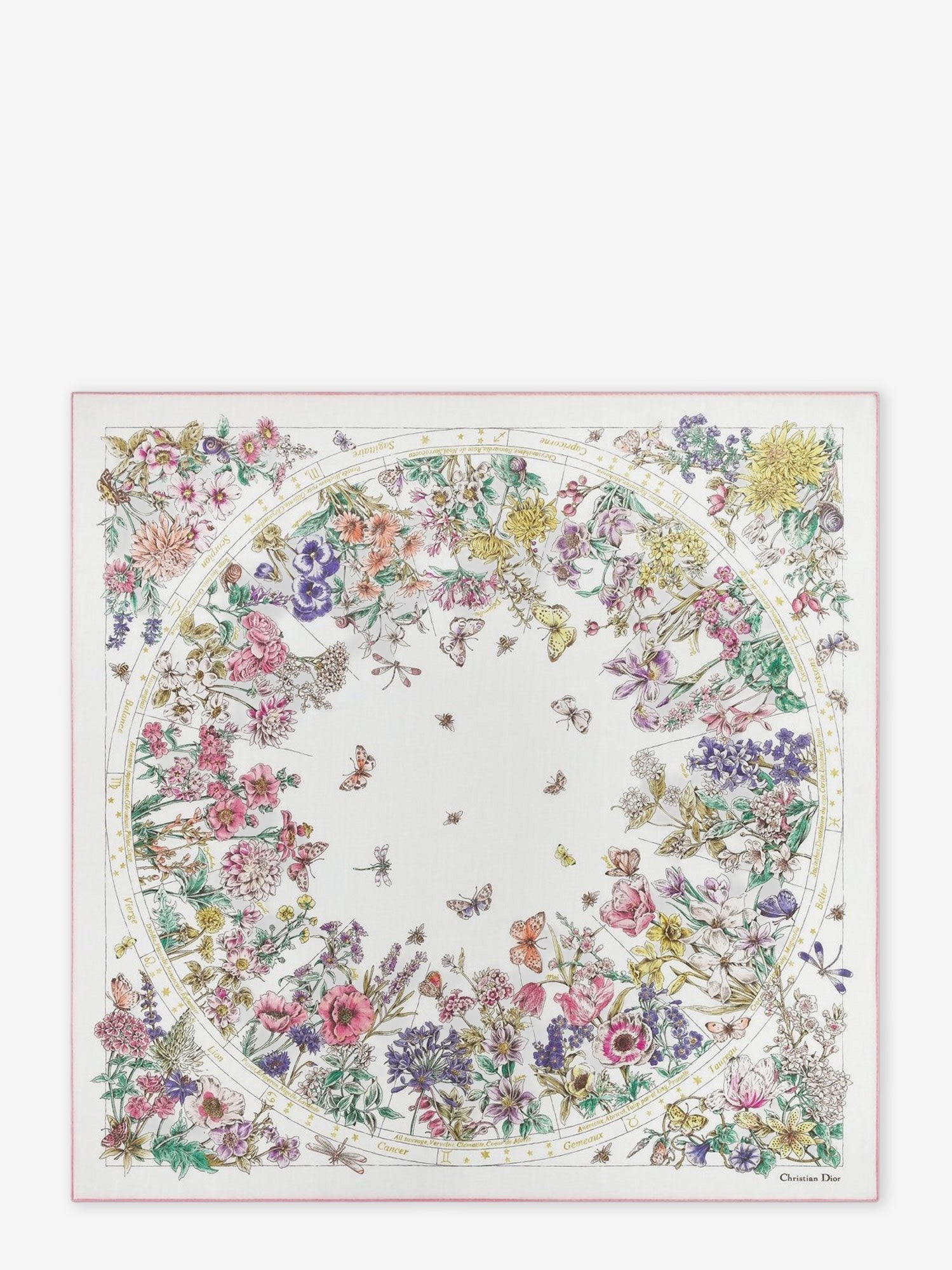 Dior Astral Flowers cashmere shawl