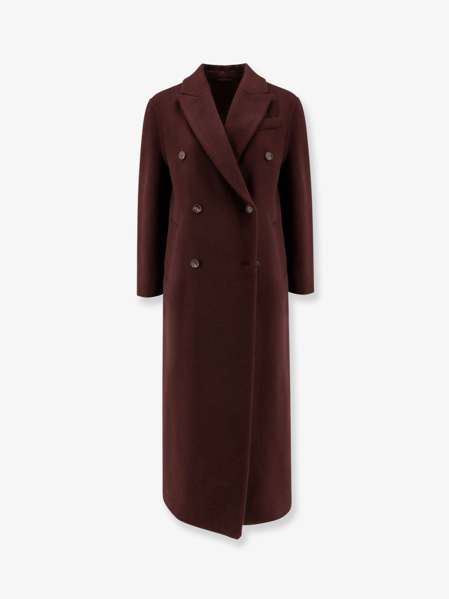 Double-breasted cashmere coat