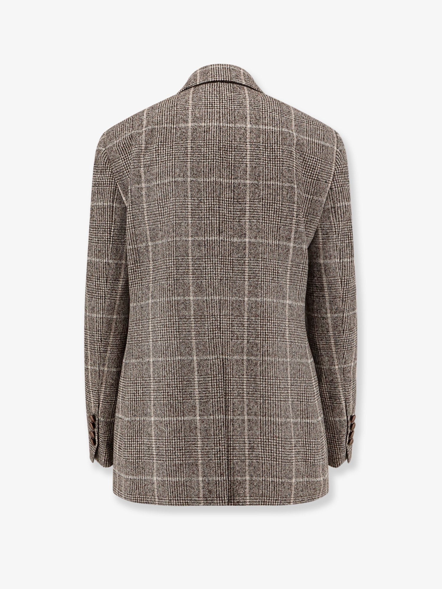 Double-breasted prince of Wales blazer