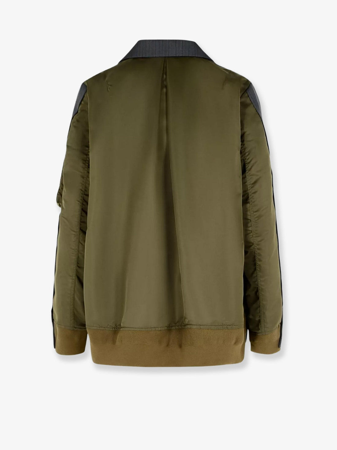 Double-breasted wool and nylon blazer