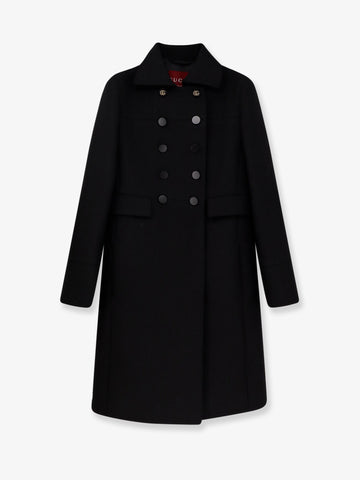Double-breasted wool coat
