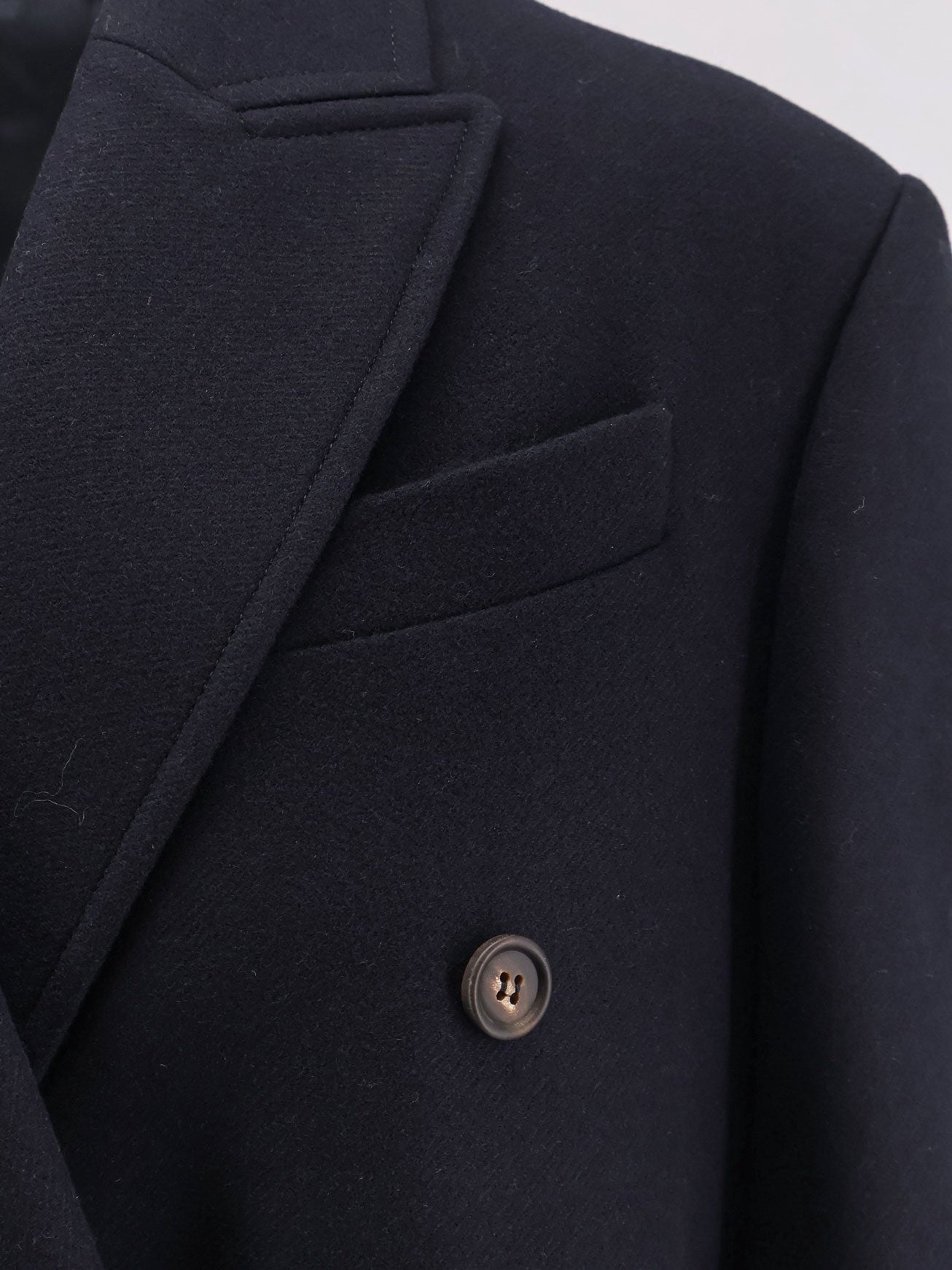 Double-breasted wool coat