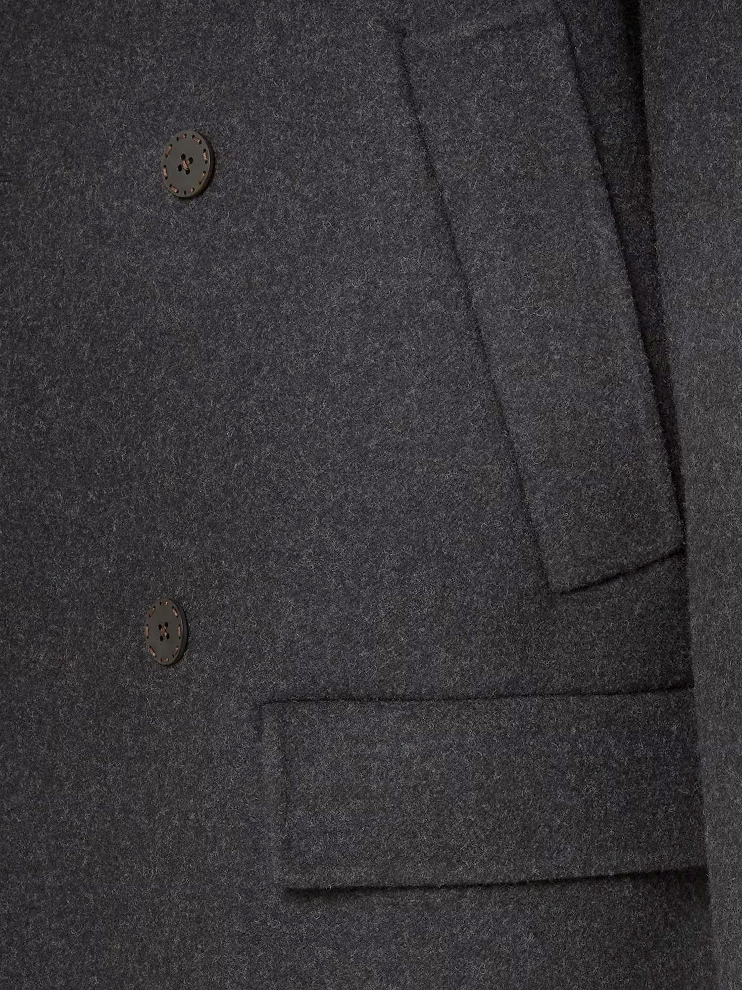 Double-breasted wool felt peacoat
