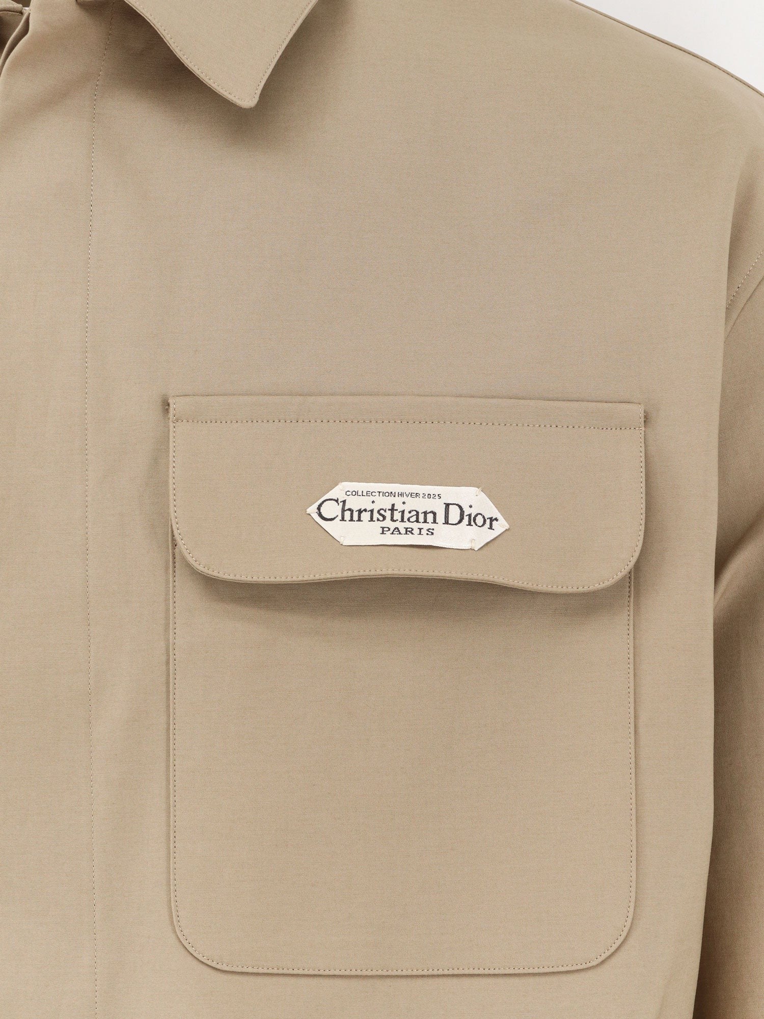 Double-faced cotton blend satin Saharan shirt