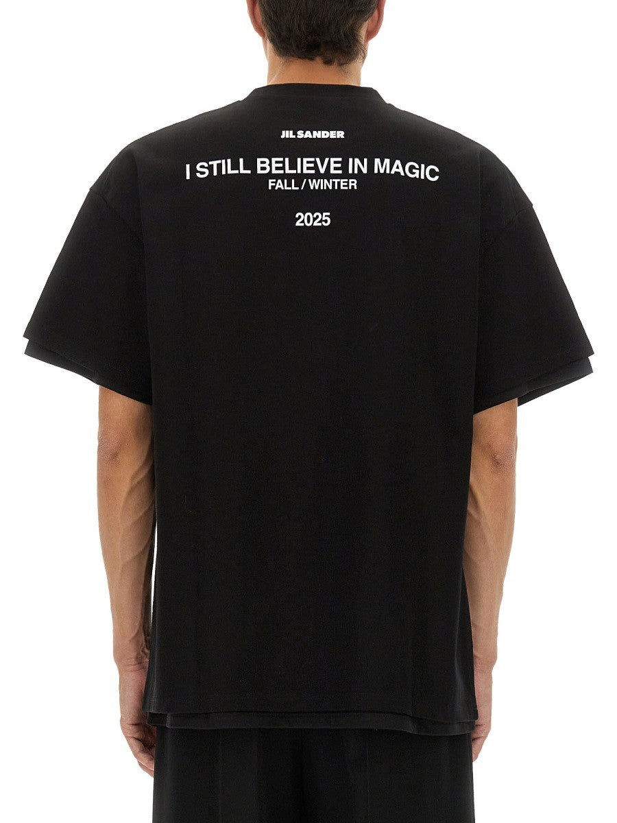 DOUBLE LAYER COTTON T-SHIRT