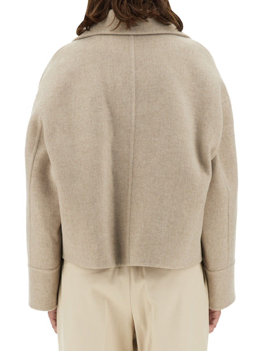 DOUBLE WOVEN WOOL AND CASHMERE CABAN