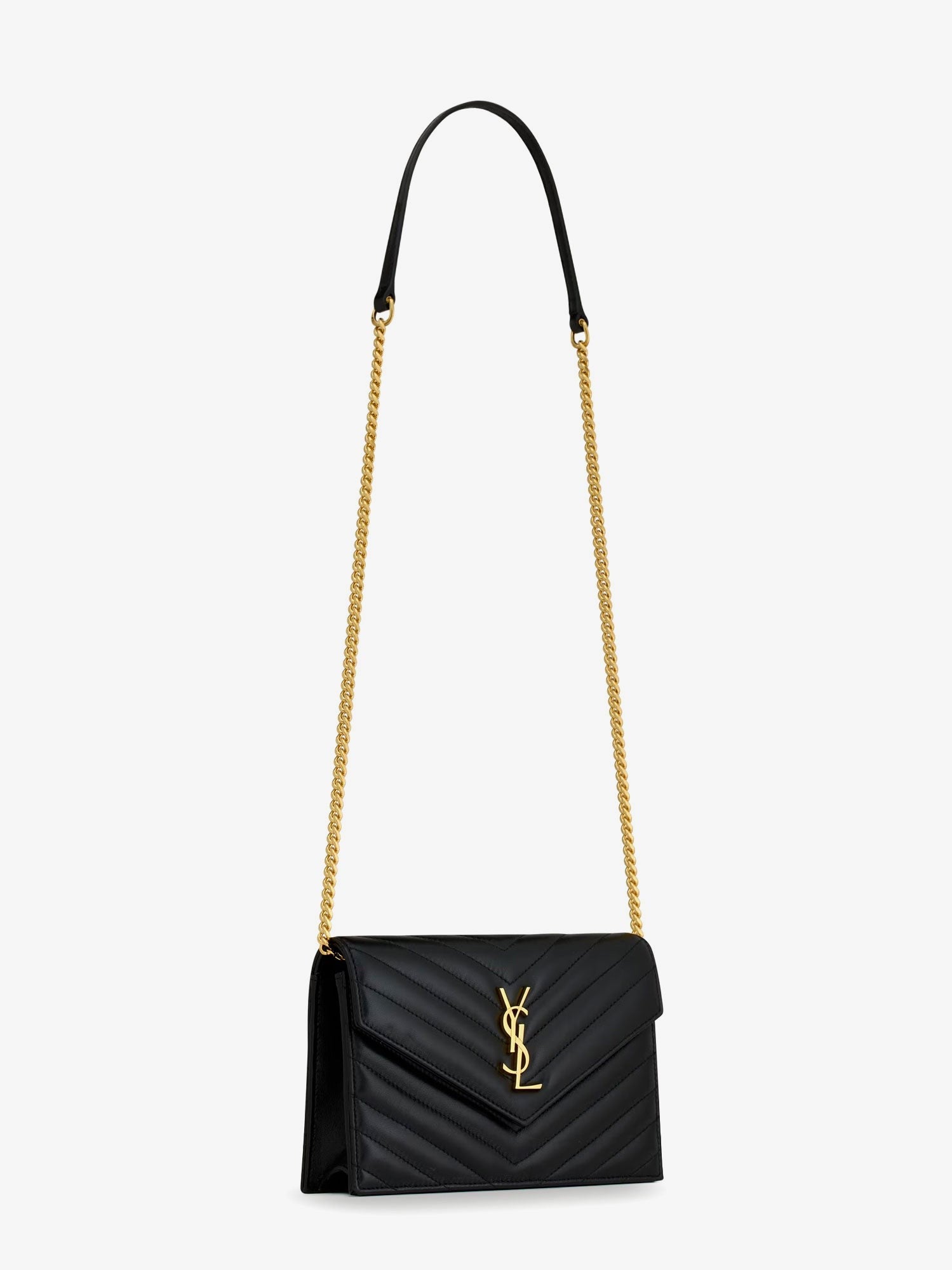 Envelope matelassé lather shoulder bag