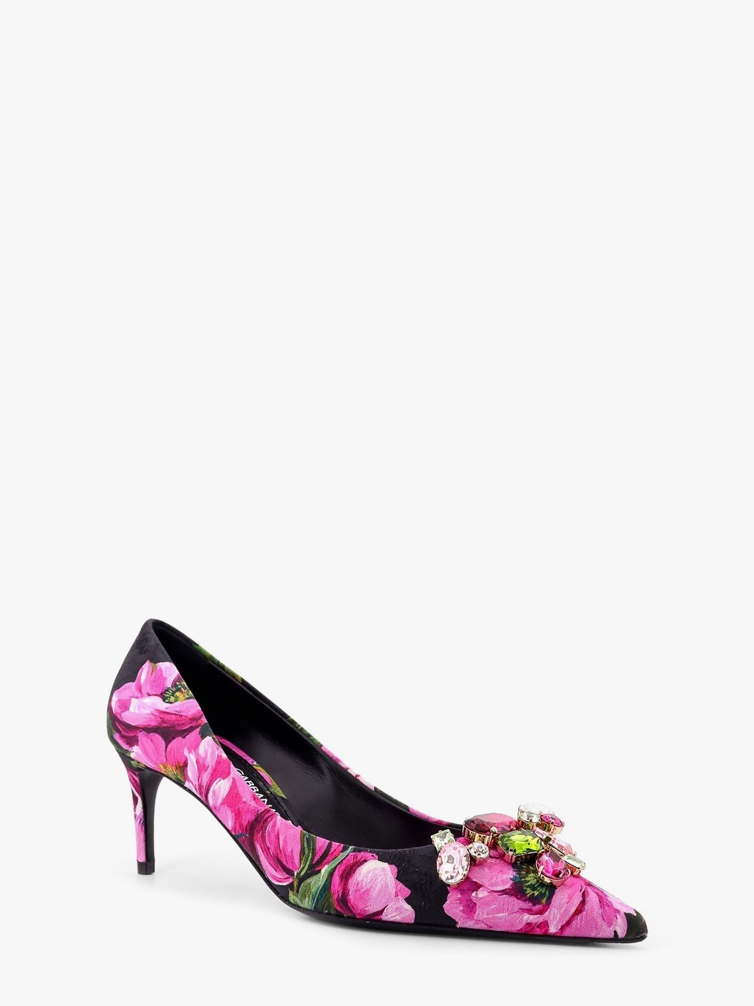 Fabric décolleté with floral print