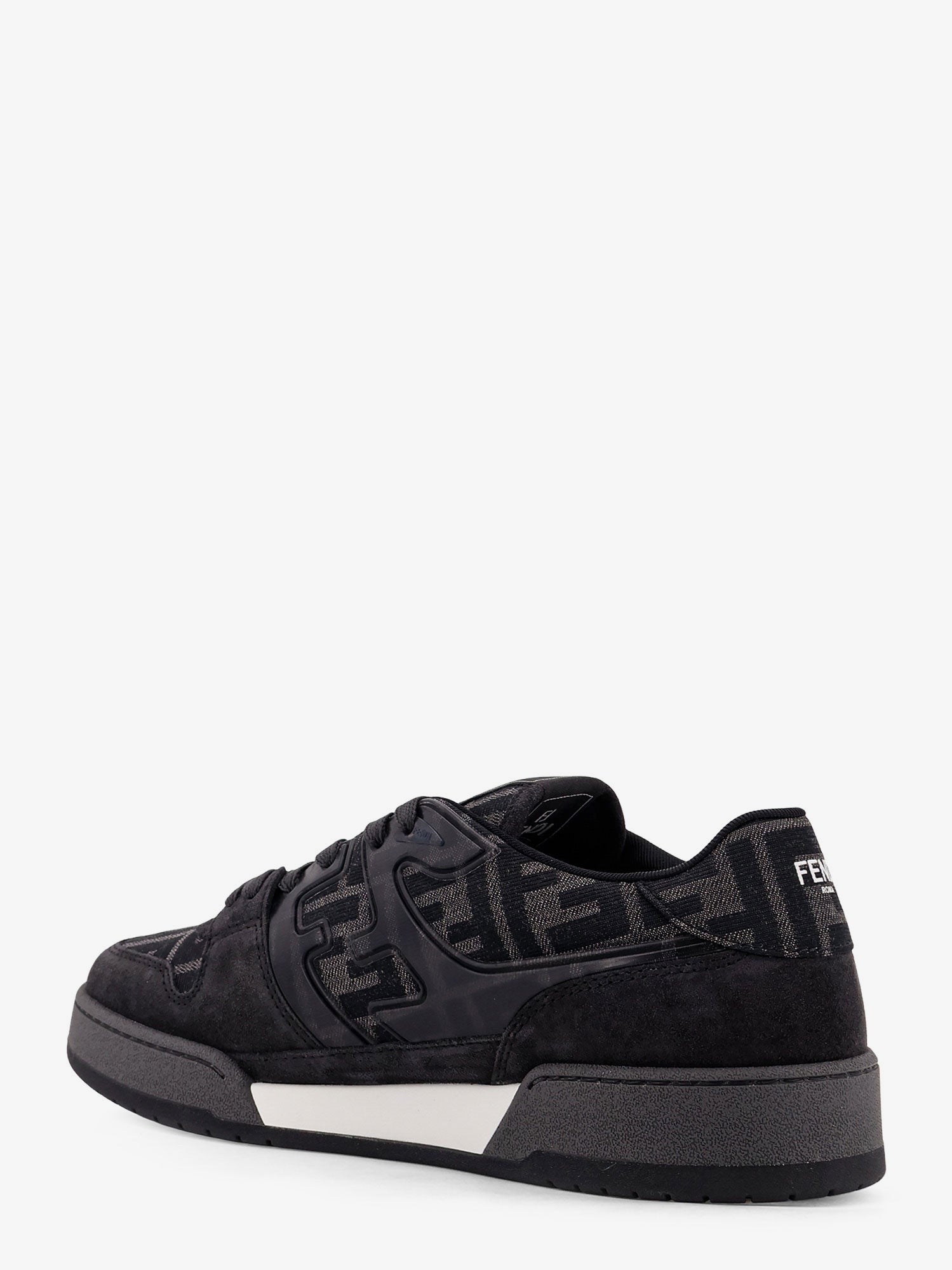 Fendi Match FF Jacquard and suede sneakers