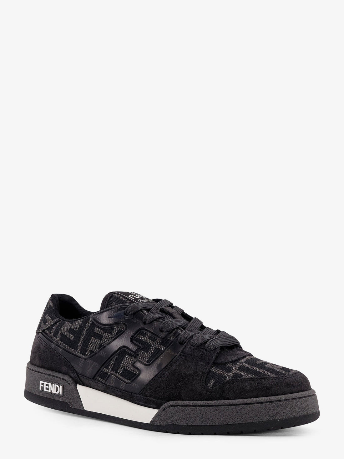 Fendi Match FF Jacquard and suede sneakers