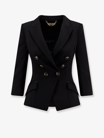 Fitted blazer with logoed buttons
