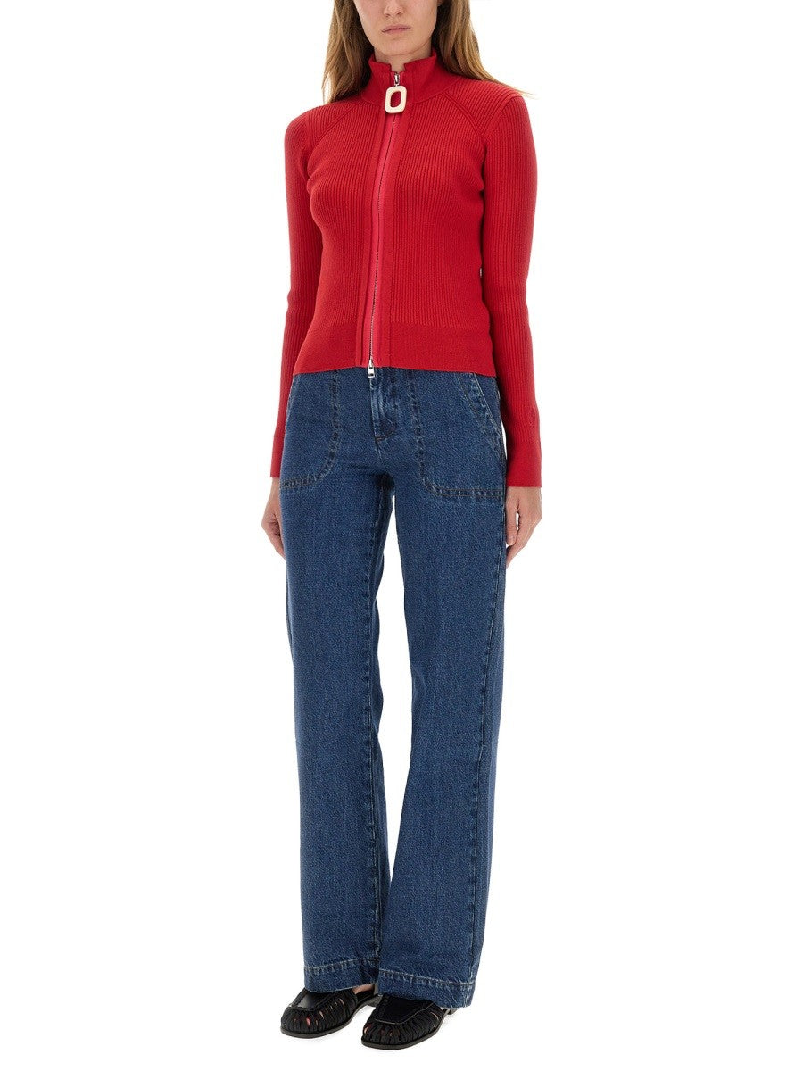 FITTED CARDIGAN WITH ZIPPER