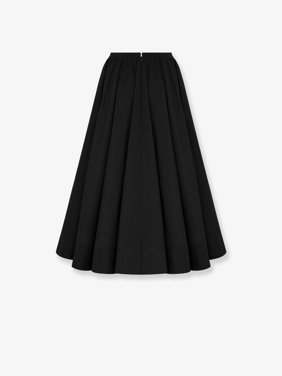 Flared silk midi skirt