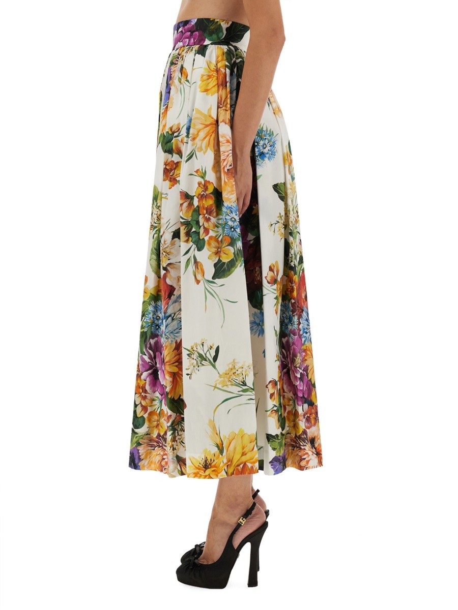 FLOWER BOUQUET PRINT SKIRT